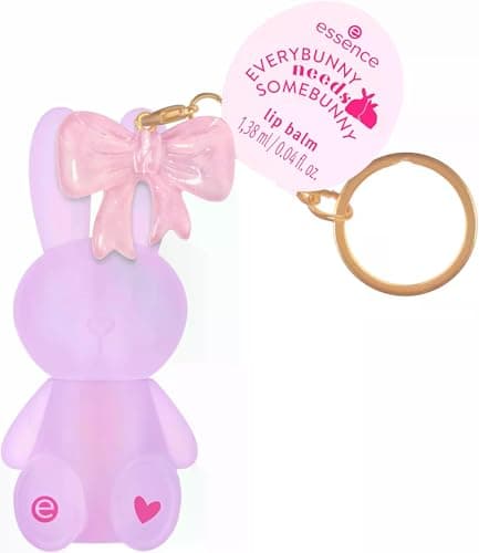 essence EVERYBUNNY needs SOMEBUNNY lip balm, No. 01, glossy, vegan, paraben-free, no microplastic particles, nanoparticles free, pack of 1 (1.38 ml)